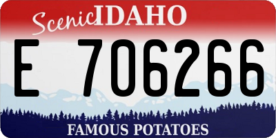 ID license plate E706266