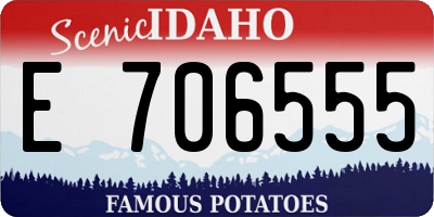 ID license plate E706555