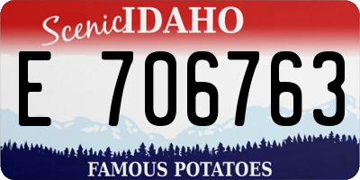 ID license plate E706763