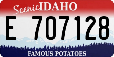 ID license plate E707128