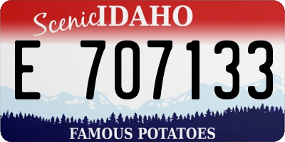 ID license plate E707133