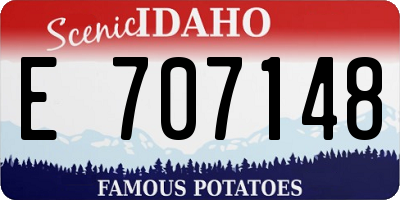 ID license plate E707148