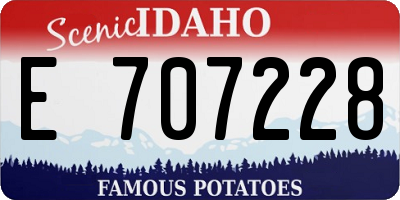 ID license plate E707228