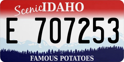 ID license plate E707253