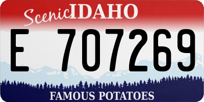 ID license plate E707269