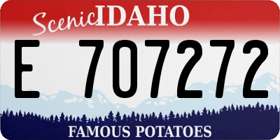 ID license plate E707272