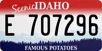 ID license plate E707296
