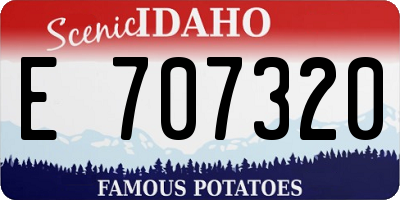 ID license plate E707320