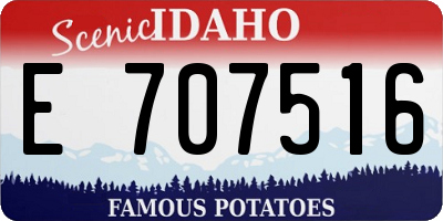 ID license plate E707516