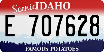 ID license plate E707628