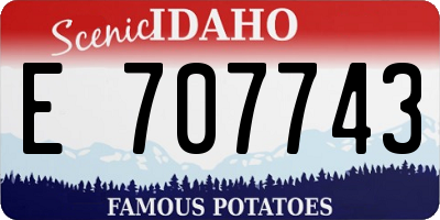 ID license plate E707743