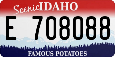 ID license plate E708088