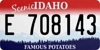 ID license plate E708143