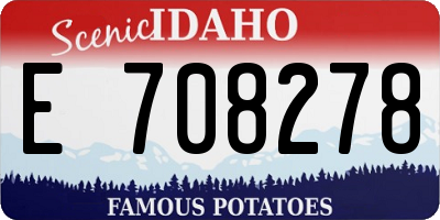 ID license plate E708278
