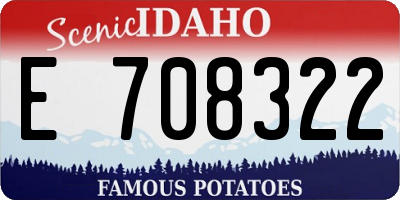 ID license plate E708322