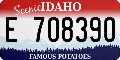ID license plate E708390