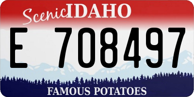 ID license plate E708497
