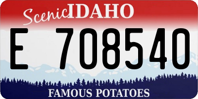 ID license plate E708540