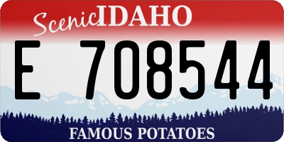ID license plate E708544