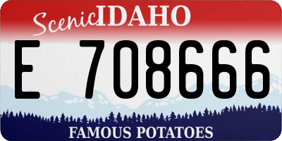 ID license plate E708666