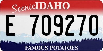 ID license plate E709270