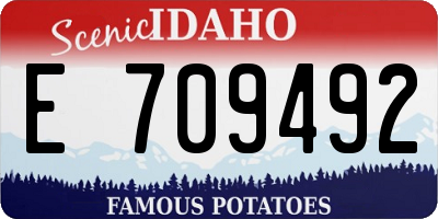 ID license plate E709492