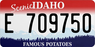 ID license plate E709750