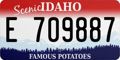 ID license plate E709887
