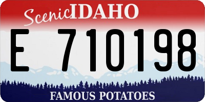 ID license plate E710198