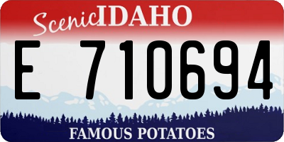 ID license plate E710694