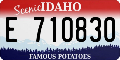 ID license plate E710830