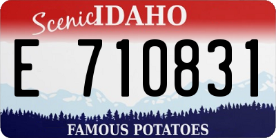 ID license plate E710831