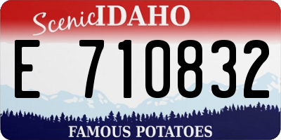 ID license plate E710832