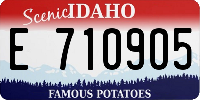 ID license plate E710905
