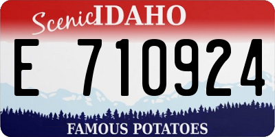 ID license plate E710924