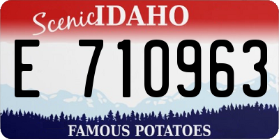ID license plate E710963