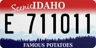 ID license plate E711011