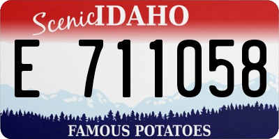 ID license plate E711058