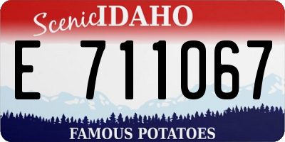 ID license plate E711067
