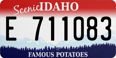 ID license plate E711083