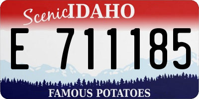 ID license plate E711185