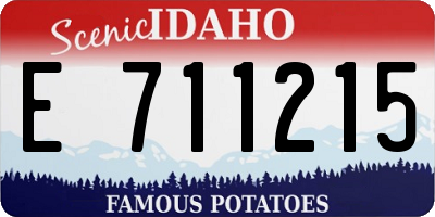 ID license plate E711215