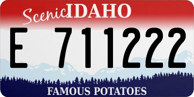 ID license plate E711222