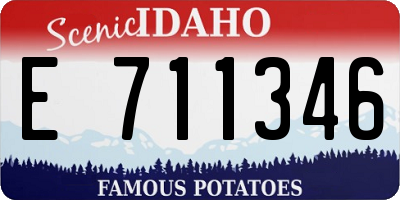 ID license plate E711346