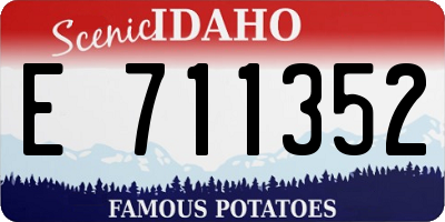 ID license plate E711352
