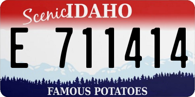ID license plate E711414