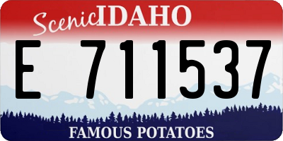ID license plate E711537