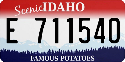 ID license plate E711540