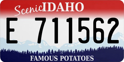 ID license plate E711562