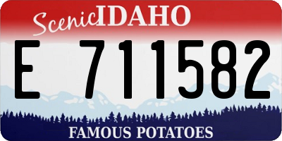 ID license plate E711582